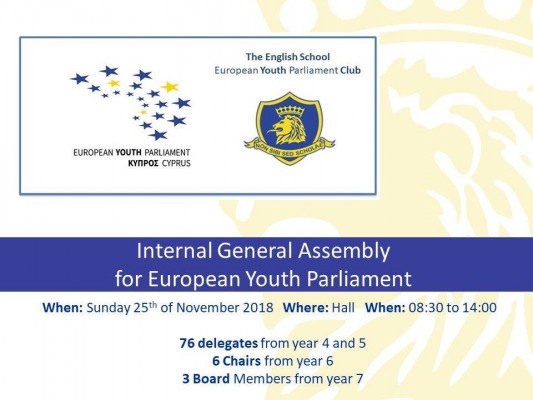 Internal General Assembly for European Youth Parliament